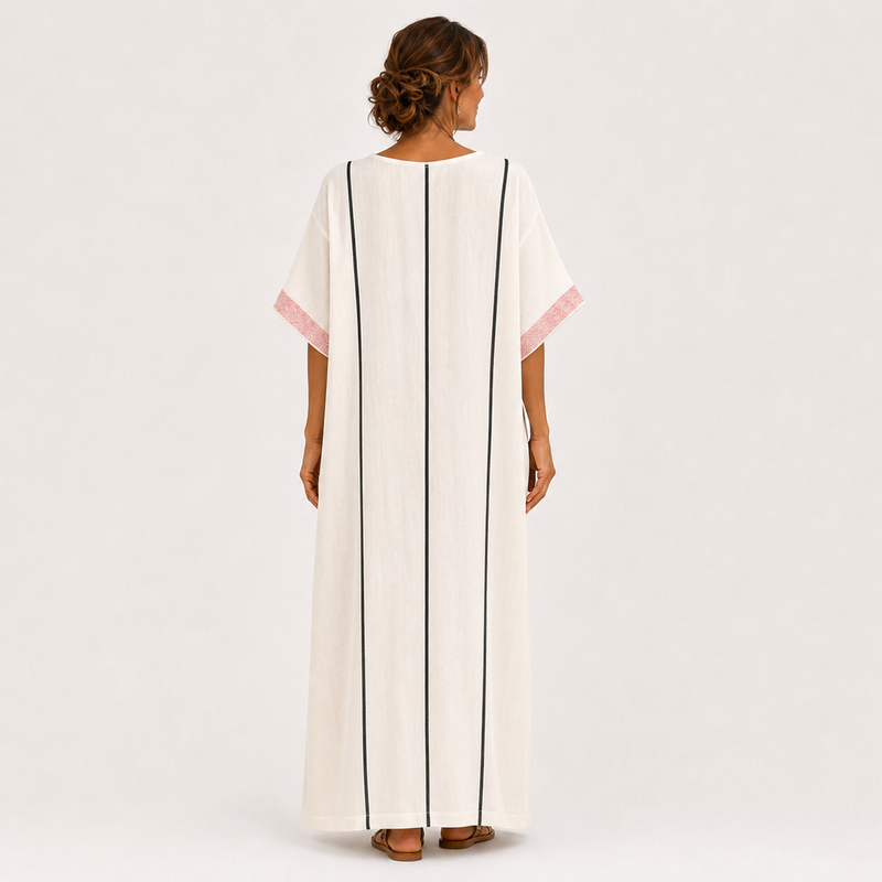 Adara Crudo Striped Kaftan