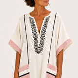Adara Crudo Striped Kaftan