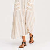Aisha White Striped Kaftan