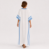 White Striped Alba Caftan
