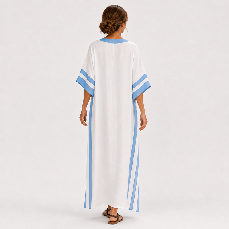 White Striped Alba Caftan