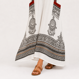 Clara White Ethnic Caftan