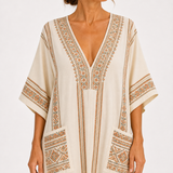 Dalia Ethnic Beige Caftan