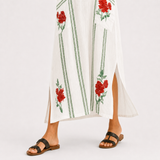 Elena White Roses Caftan