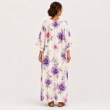 Inés White Floral Kaftan