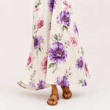 Inés White Floral Kaftan