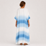 Jamila Blue Gradient Kaftan