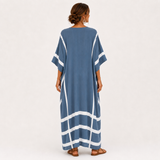 Leila Blue Striped Kaftan