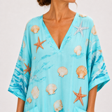 Lucía Turquoise Marine Caftan