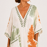 Mariam Tie-Dye Green Kaftan