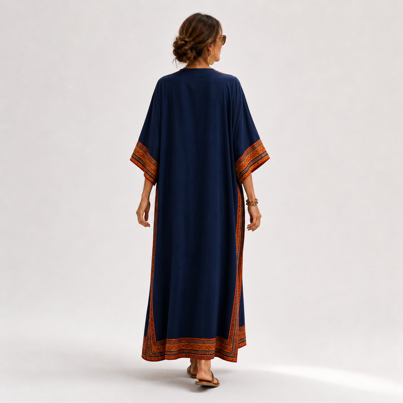 Samira Ethnic Blue Caftan