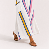Multicolor White Sara Caftan
