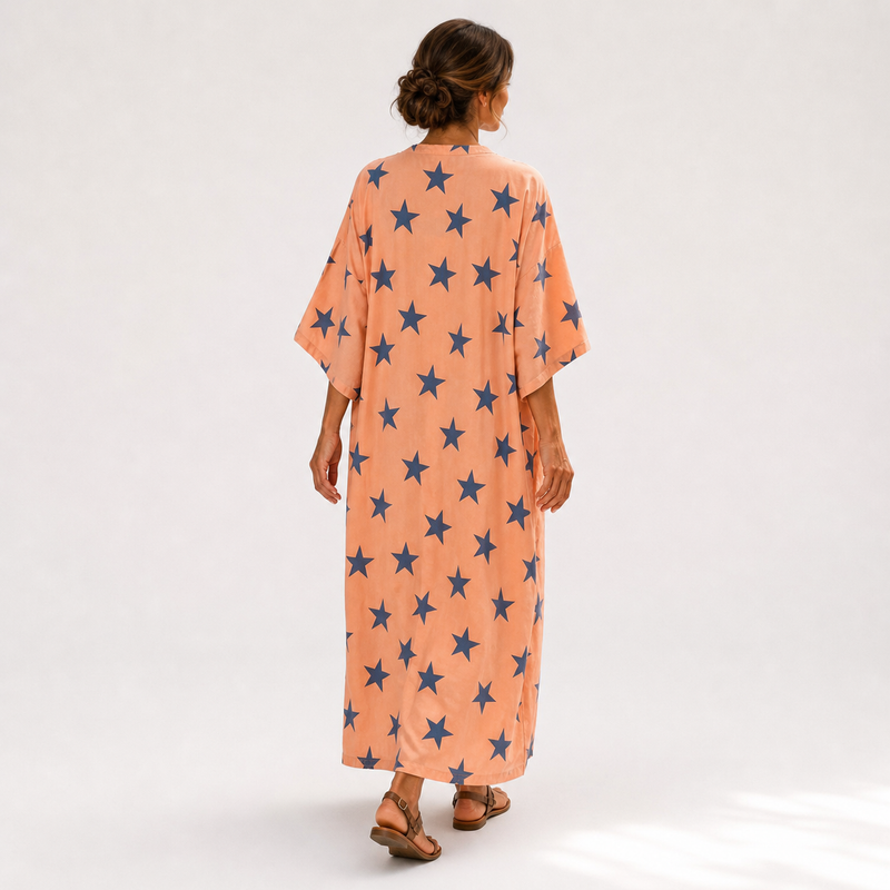 Selma Coral Stars Kaftan