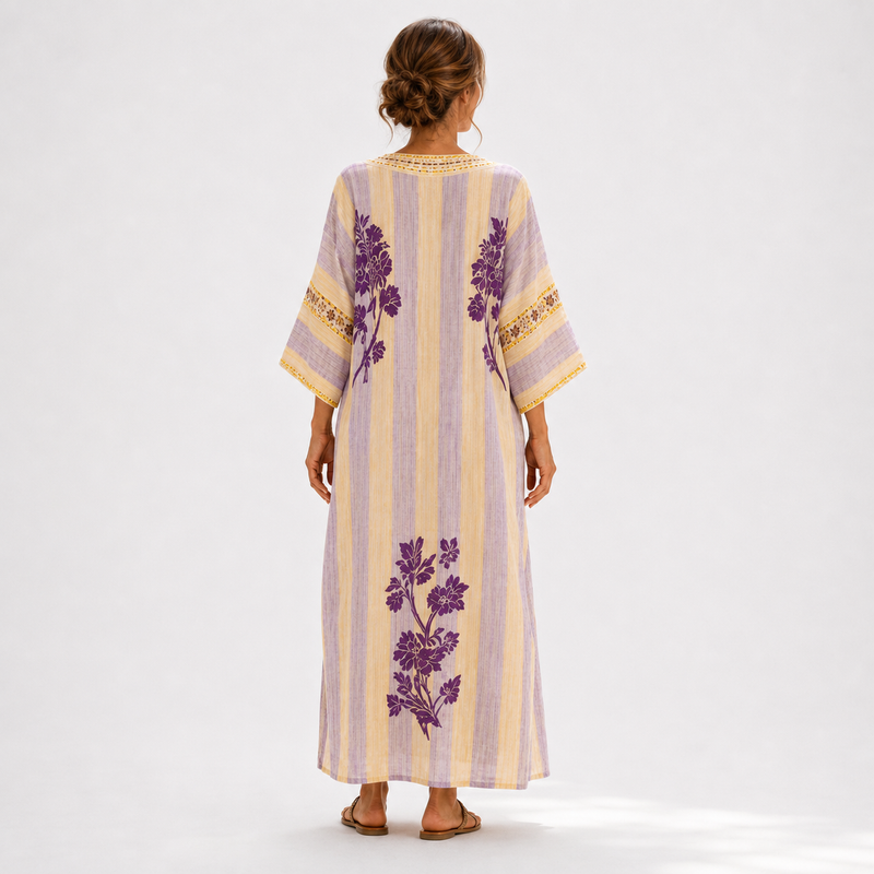 Sofia Lilac Floral Caftan