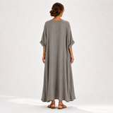 Valentina Gray Solid Caftan
