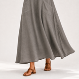 Valentina Gray Solid Caftan