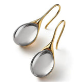 Kristyna – Drop Earrings with Crystals in Golden and Silver Tones
