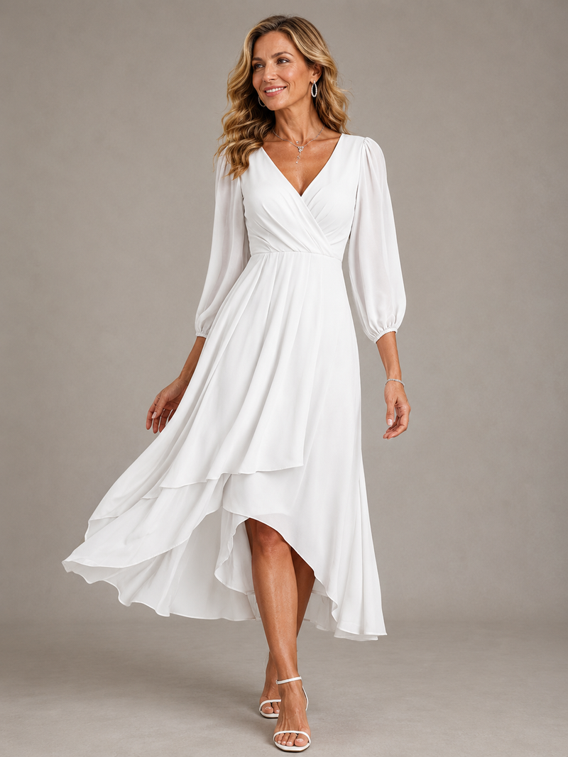 Mia™ | Elegant Long Dress with V-Neck