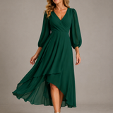 Mia™ | Elegant Long Dress with V-Neck