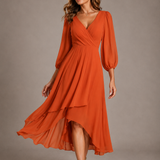Mia™ | Elegant Long Dress with V-Neck