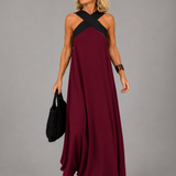 Velora™ | Maxi Dress of Cross Elegance