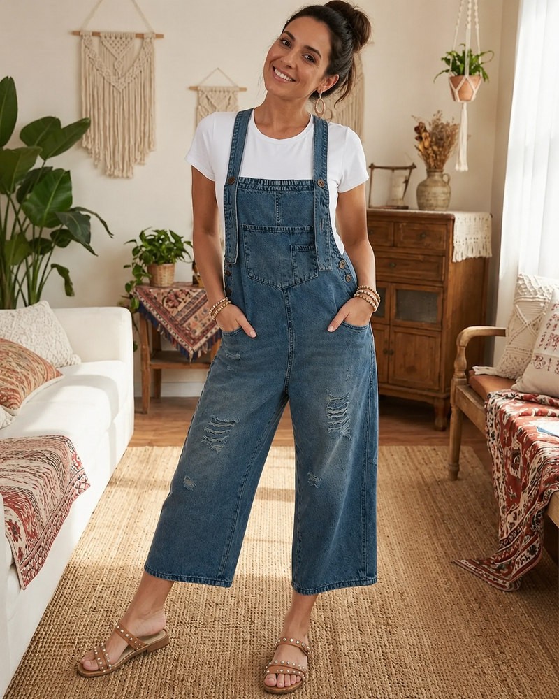 Aurevia™ | Vintage Look Denim Gardening Overall