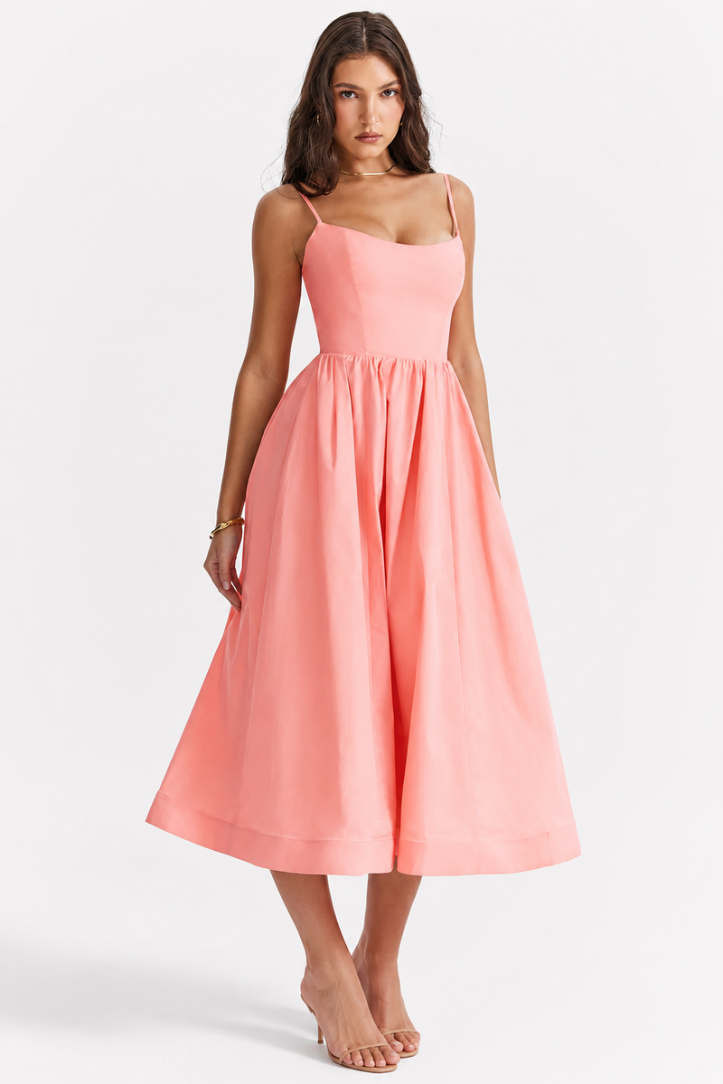 Estela | Elegant Summer Corset Midi Dress