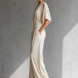 Alicia | Elegant set with crossover top and wide leg