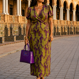 Maxi Floral Dress with Flowing Drop