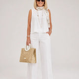 Trinidad™ | White Set Blouse and Wide Pants
