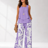 Justa™ | Lilac Set Blouse and Botanical Pants
