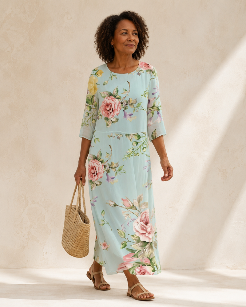 Kelsey | Maxi Dress Floral at Sunset