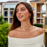 Gold Susanne Earrings with Structured Design
