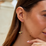 Gold rings with elegant pendant