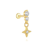 Helena – Gold earrings with a natural design.