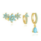 Gold earrings with elegant Victorian design-Anna.