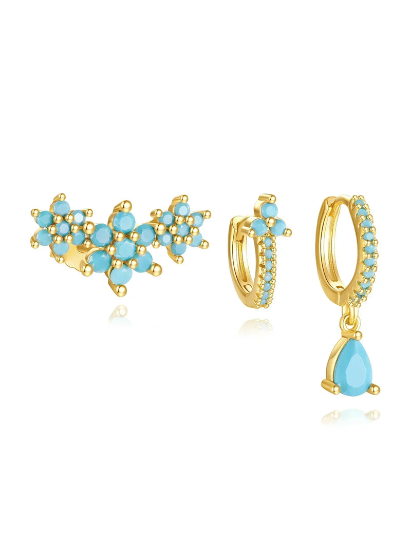 Gold earrings with elegant Victorian design-Anna.
