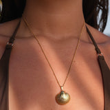 Annika – Gold Necklace with Circular Pendant