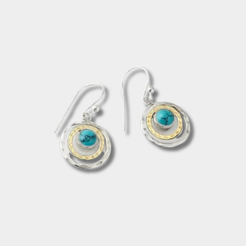 "Anna-Sofie – Boho Saturn Earrings with Turquoise Stone in Silver and Gold"

Rewritten: "Boho Saturn Earrings Anna-Sofie with Turquoise Stone in Silver and Gold"