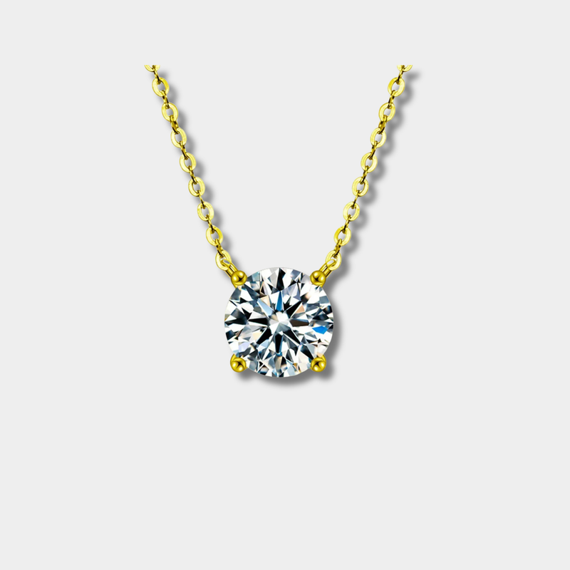 Rafaela – Silver necklace plated with 18K gold and zirconia