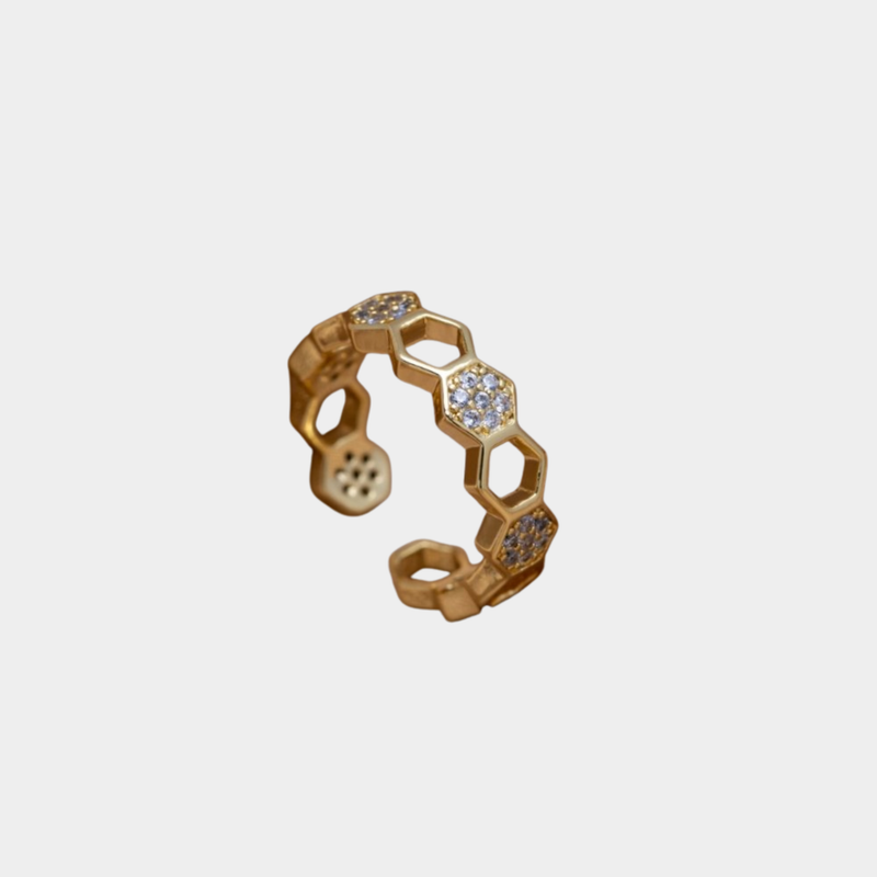 Selina - Gold Ring with Crystals