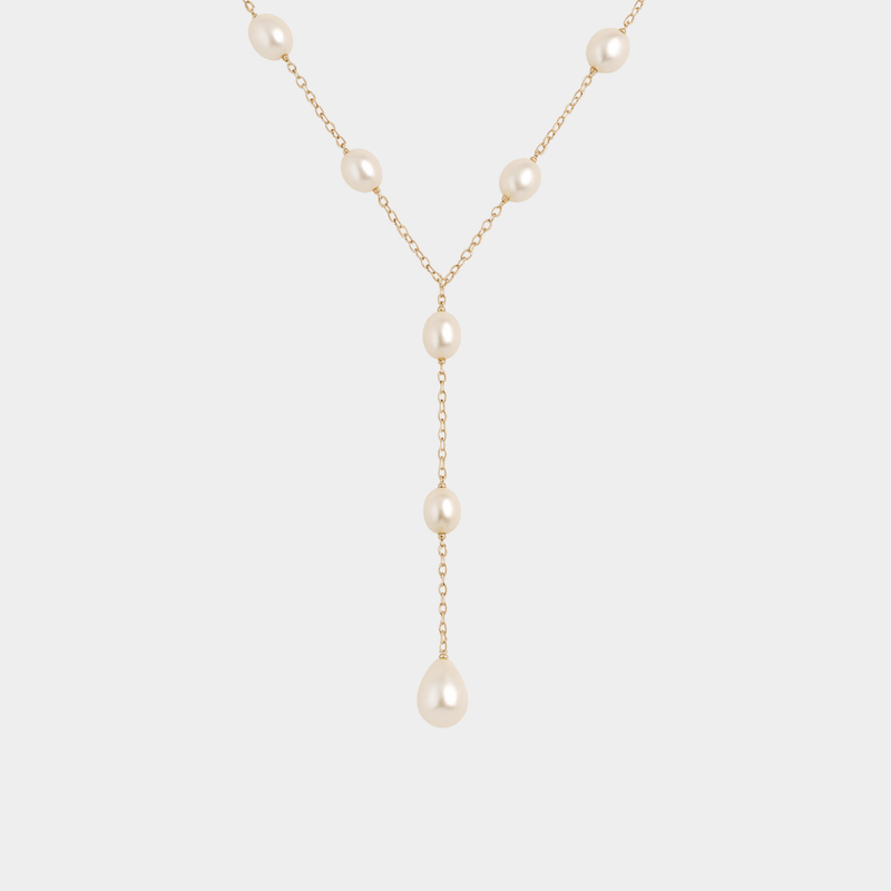 Annika – Vintage Necklace with Suspended Pearls