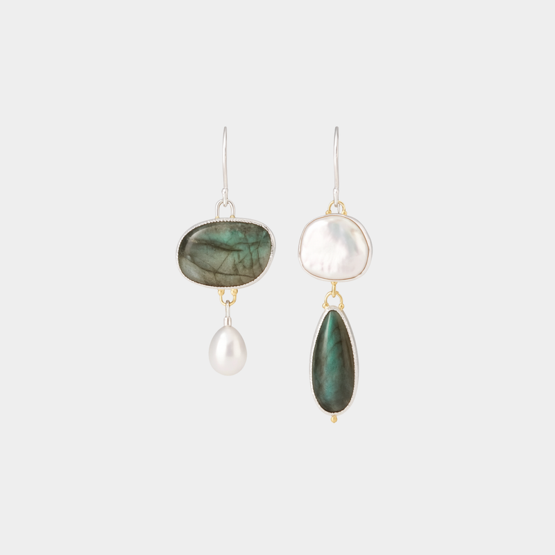 Agnes – Textured Silver Earrings
