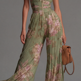 Zsófia | Mono Chiffon Floral Pleated