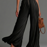 Zsófia | Black Pleated Mono Chiffon