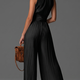 Zsófia | Black Pleated Mono Chiffon