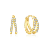 Helena – Gold earrings with a natural design.