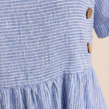 Fluid midi dress with buttons