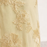 Embroidered long dress with straps