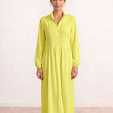 Pleated Shirt Dress